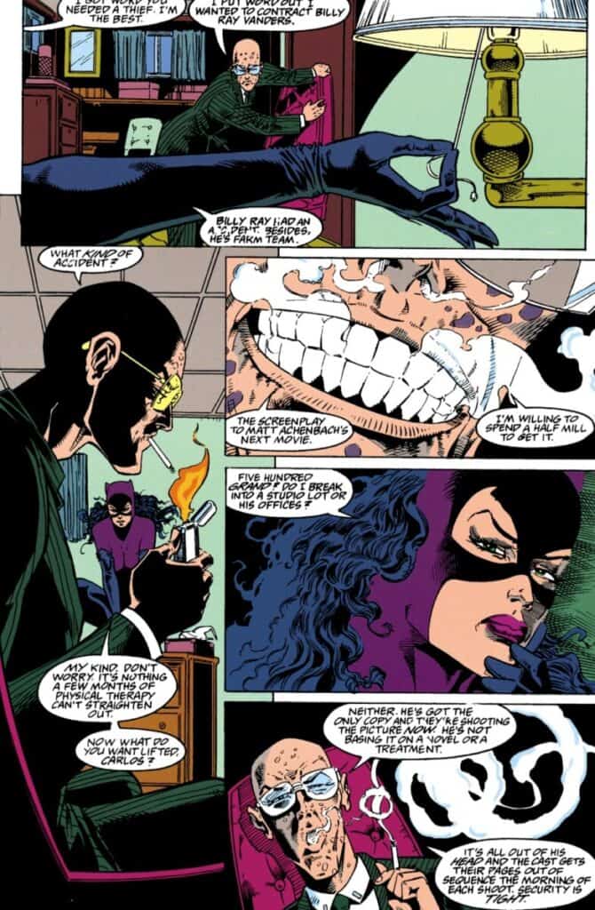 Catwoman is hired to steal a movie script